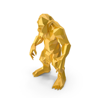 Low Poly Stylized Cave Troll PNG & PSD Images
