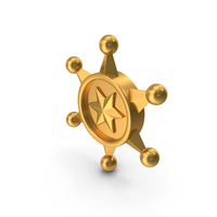 Sheriff Badge Police Badge Security Badge Icon Gold PNG & PSD Images