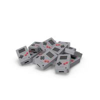 Mini Retro Game Consoles PNG & PSD Images