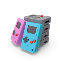 Mini Retro Game Consoles PNG & PSD Images