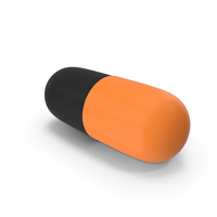 Black Orange Capsule Pill PNG & PSD Images
