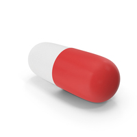 Red White Capsule Pill PNG & PSD Images