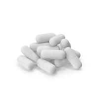 Pile Of White Capsule Pill PNG & PSD Images