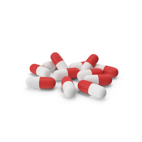 Pile Of Red White Capsule Pill PNG & PSD Images
