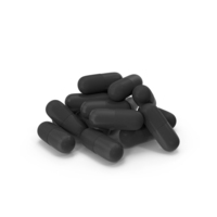 Pile Of Black Capsule Pill PNG & PSD Images