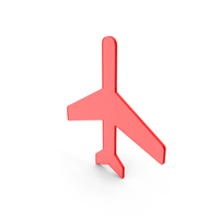 Red Airplane Symbol With The Nose Pointing Upwards PNG & PSD Images