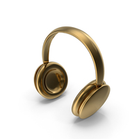 Gold Headphones PNG & PSD Images