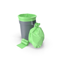 Eco Garbage Bags with Trash Bin PNG & PSD Images