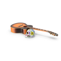 Mexican Guitar and Calavera PNG & PSD Images