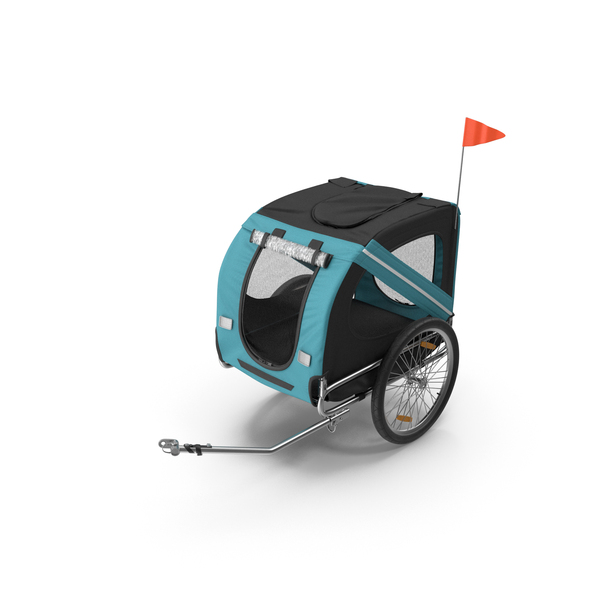 Pet Bike Trailer Blue PNG & PSD Images