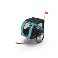 Pet Bike Trailer Blue PNG & PSD Images