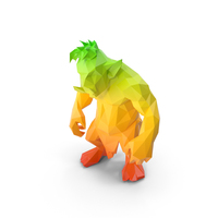 Low Poly Stylized Cave Troll PNG & PSD Images