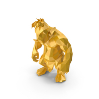 Low Poly Stylized Cave Troll PNG & PSD Images