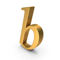 Alphabet Time Roman Italic Small Gold B PNG & PSD Images