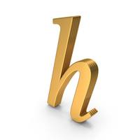 Alphabet Times  Roman Italic Small Gold H PNG & PSD Images