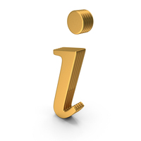 Alphabet Times Roman italic small Gold I PNG & PSD Images