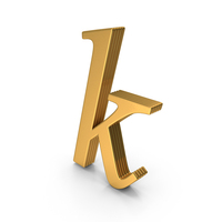Alphabet Times  Roman Italic Small Gold K PNG & PSD Images