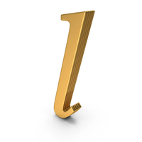 Alphabet Times  Roman Italic Small Gold L PNG & PSD Images