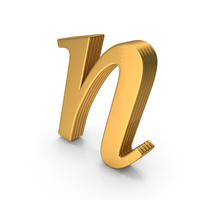 Roman Italic Small Gold N PNG & PSD Images