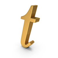 Alphabet Times  Roman Italic Small Gold T PNG & PSD Images