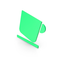 Green Cup And Saucer Symbol Positioned Diagonally PNG & PSD Images