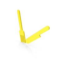 Yellow Cutlery Placed For Eating PNG & PSD Images