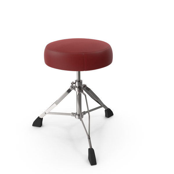 Red Leather Drum Stool PNG & PSD Images