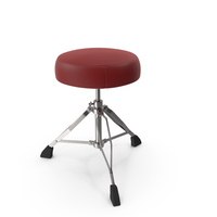 Red Leather Drum Stool PNG & PSD Images