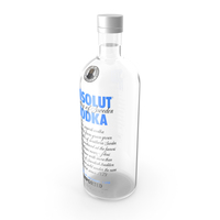 Photorealistic Vodka Absolut Bottle PNG & PSD Images