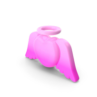 Valentine Angel Wings Love Heart Icon PNG & PSD Images