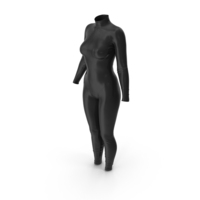 Women Black Rubber Bodysuit PNG & PSD Images