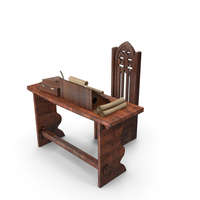Medieval Writing Desk PNG & PSD Images
