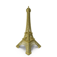Eiffel Tower Gold Souvenir PNG & PSD Images