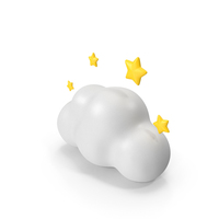 Cloud and Stars Weather Icon PNG & PSD Images