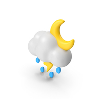 Stormy Night Weather Icon PNG & PSD Images