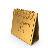 December 25 Calendar Icon Gold PNG & PSD Images