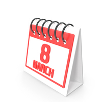 8 March Calendar Icon PNG & PSD Images