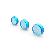 3 Circular Menu Dots Glass PNG & PSD Images