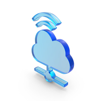 Cloud With WIFI Network Share Glass PNG & PSD Images