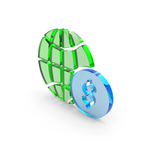 Dollar Globe Money Web Icon Glass PNG & PSD Images