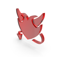 Evil Heart Icon Glass PNG & PSD Images