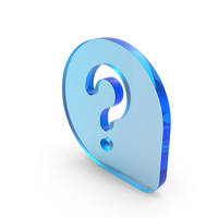 Question Mark Pin Tag Glass PNG & PSD Images