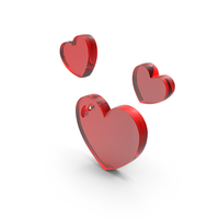 Three Hearts design Glass PNG & PSD Images