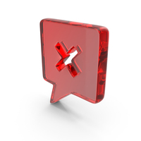 Wrong Cross Speech Bubble Chat Glass PNG & PSD Images