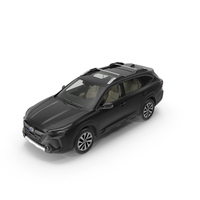 Black Crossover Subaru Outback 2025 Simplified PNG & PSD Images