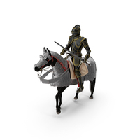 Medieval Horse In Armor With Knight Riding Fur PNG & PSD Images