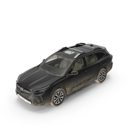Suv Subaru Outback 2025 Black Dirty Simplified PNG & PSD Images