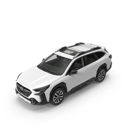 White Subaru Outback 2025 Simplified PNG & PSD Images