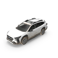 White Subaru Outback 2025 Dirty PNG & PSD Images