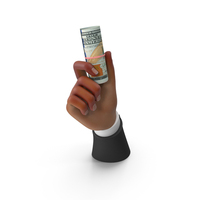 100 US Dollar Money Roll Cash Hand Hold PNG & PSD Images